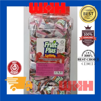 FRUIT PLUS CHEWY CANDY ~ LYCHEE 350PCS (JAR) | Shopee Malaysia