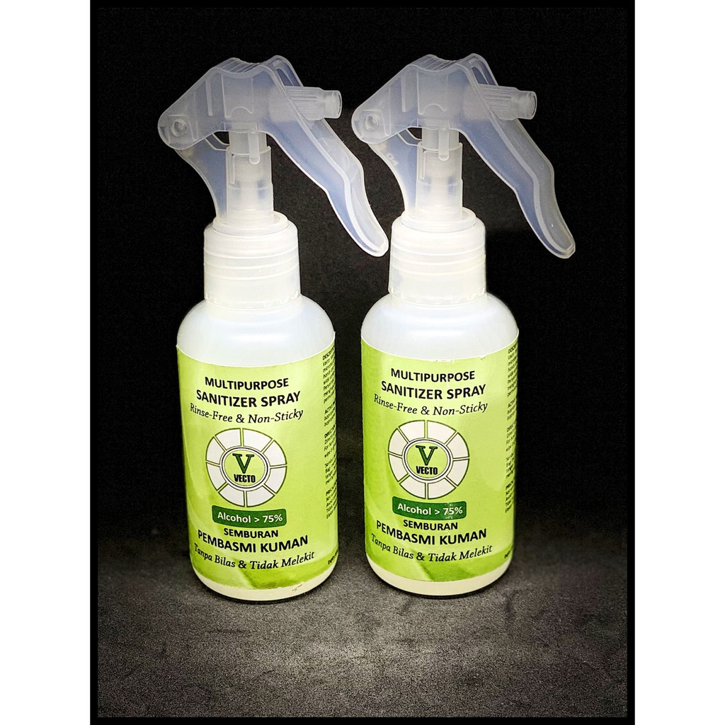VECTO MULTIPURPOSE SANITIZER SPRAY 120ML Rinse-Free & Non-Sticky (Anti ...