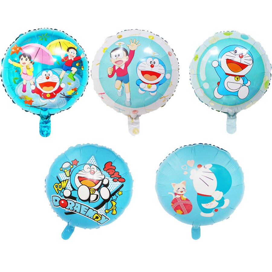 Doraemon Helium Balloons Number Globos and Gradient Foil Balloons for ...