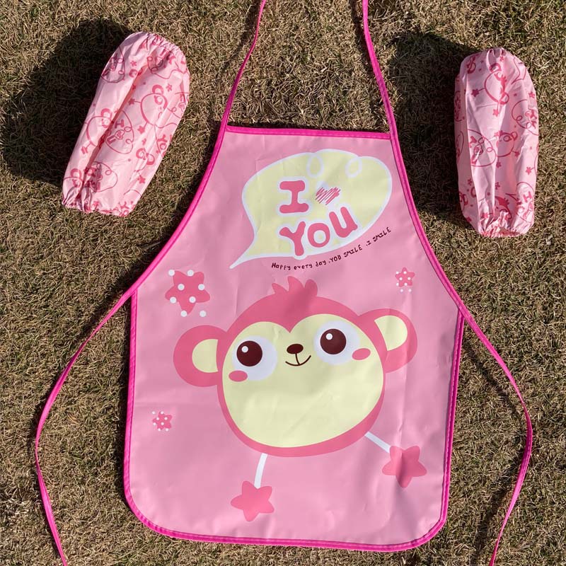 Kids Apron Cute Cartoon Waterproof Kitchen Apron for Kids Apron Kanak ...