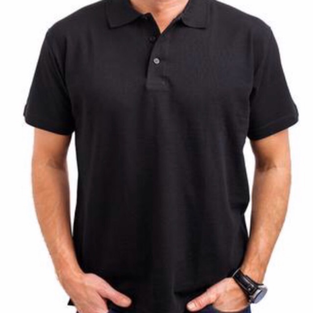 Baju Berkolar Hitam T Shirt Berkolar Hitam Black Polo T Shirt Tebal