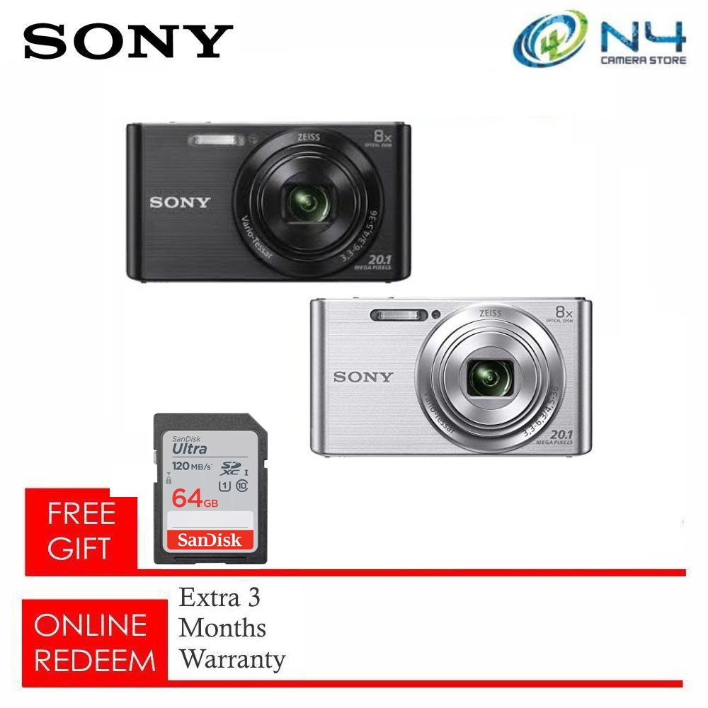 Sony CyberShot DSCW830 + Memory Card (64GB) Shopee Malaysia