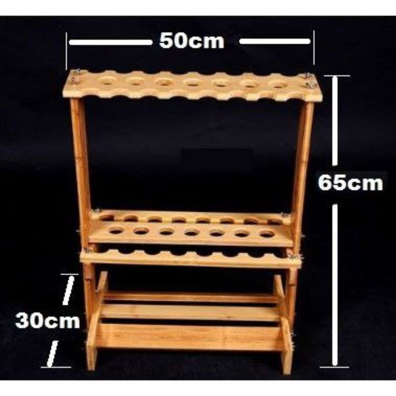 Fishing Rod Stand Quality Wood Material 23-38 Lubang Rak Pancing Boleh  Letak Joran Casting atau spinning