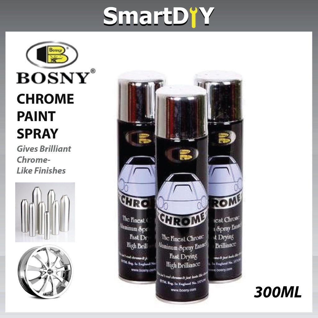 BOSNY SPRAY PAINT CHROME EFFECT B103 / MIRROR CHROME B123 MADE IN