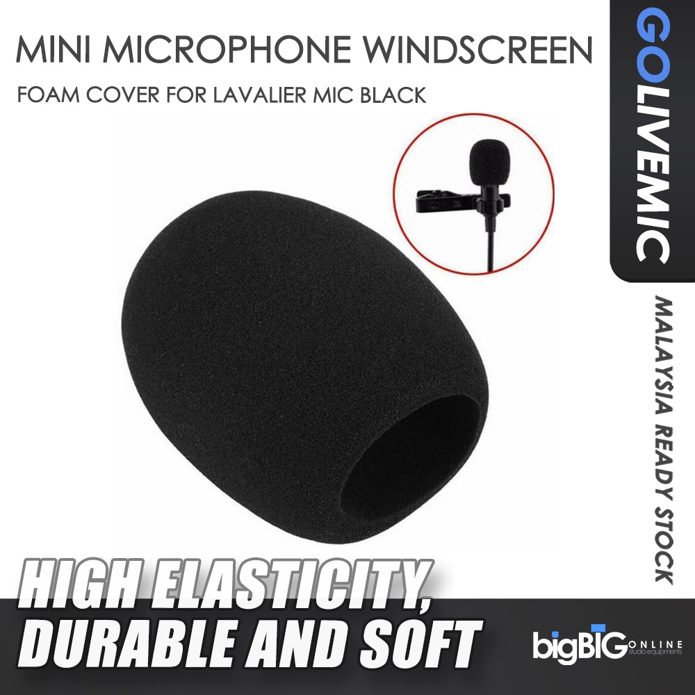 Mini Microphone Windscreen Foam Cover for Lavalier Mic Black Shopee Malaysia