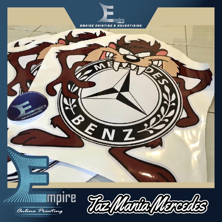 💥 NEW 💥 Taz Mania Mercedes Sticker | Lori Truck | Sticker + FREE GIFT 🎁 ...