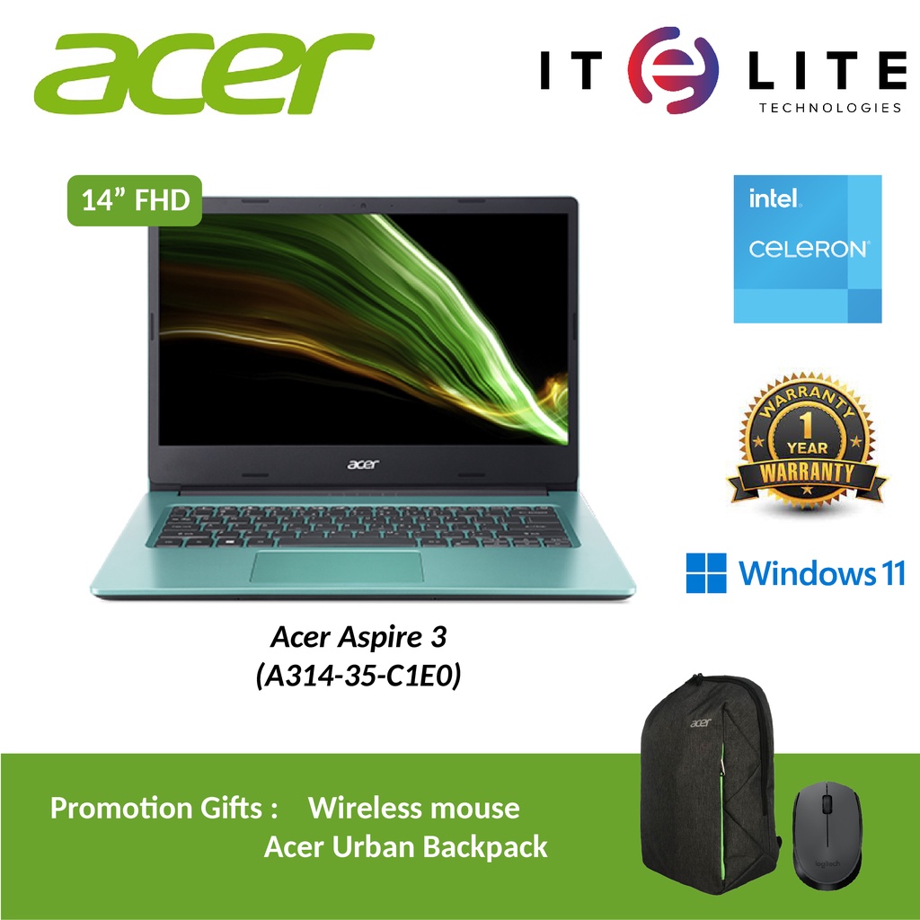 Acer Aspire 3 Laptop (A314-35-C1E0) | Shopee Malaysia