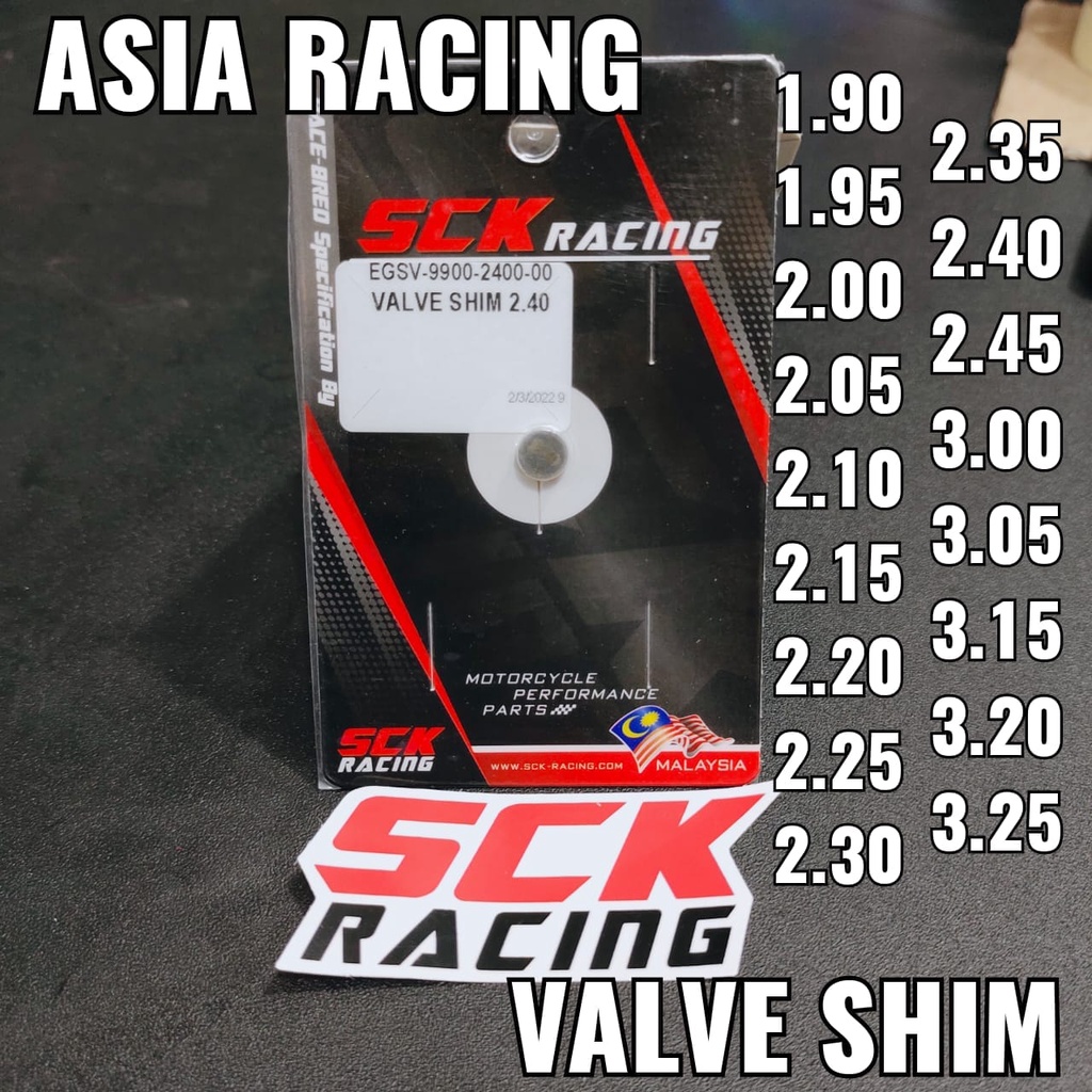 VALVE SHIM SCK RS150 RACING VALVE SHIM (HAGER 1 PCS) 1.90 1.95 2.00 2. ...