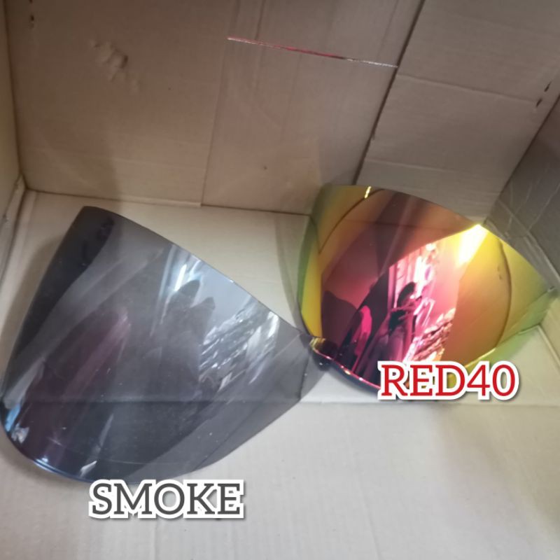 VISOR SHOEI V8 YAMAHA JF2 V 8 HELMET FIRE ORANGE RED40 SMOKE RED 40