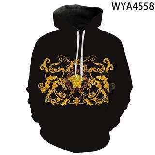 Versace Logo Seamless Pattern 3D Hoodie and Leggings Set HN