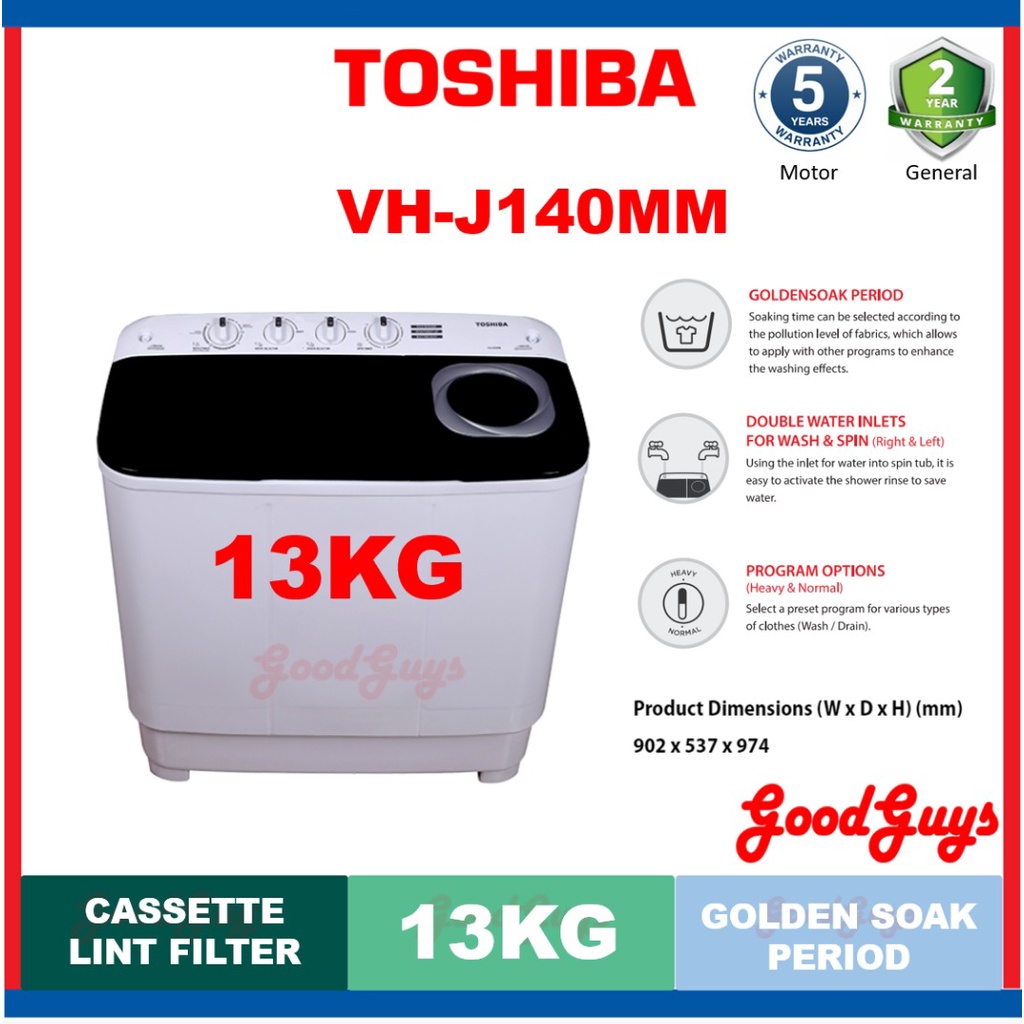 toshiba half automatic washing machine