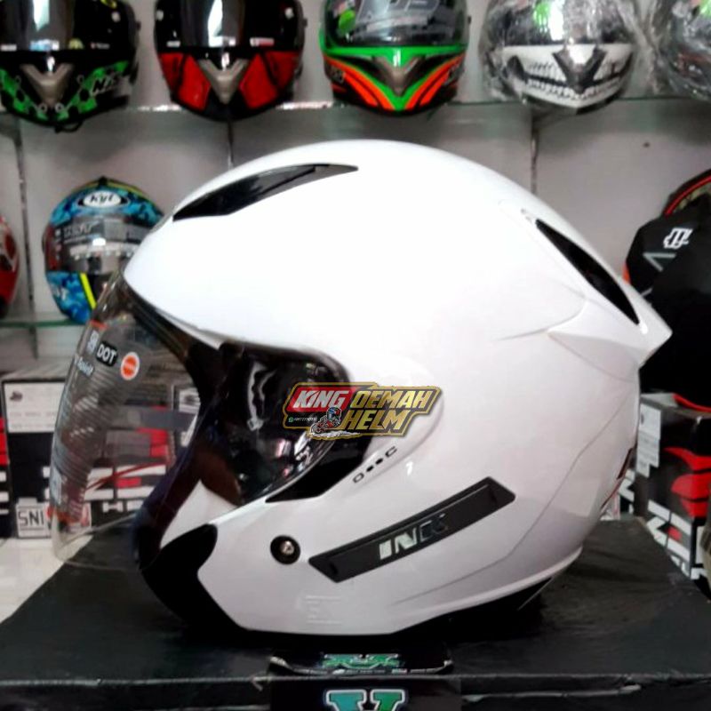 Helmet INK METRO 2 SOLID WHITE Helmet DOUBLE VISOR ORIGINAL INK SNI