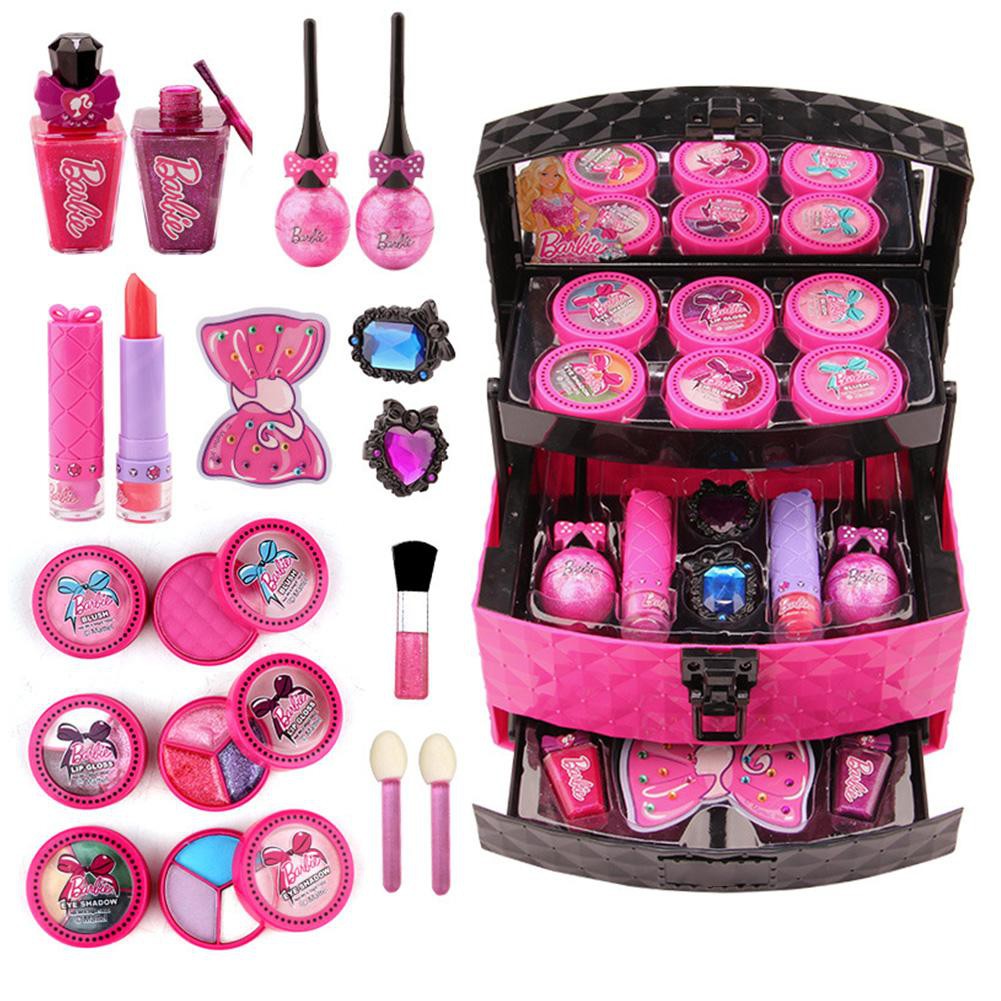 Barbie Portable Cosmetic Case Makeup Set Safety Tested Non Toxic Girls Toy Make Up Kits Pretend Play Kids Beauty Salon.Children makeup toys Shopee Malaysia