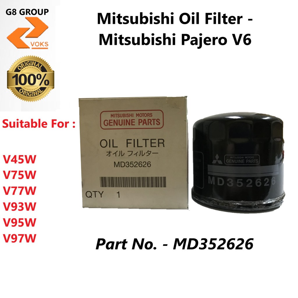 Mitsubishi Oil Filter - Mitsubishi Pajero V6 ( MD 352626 ) | Shopee ...
