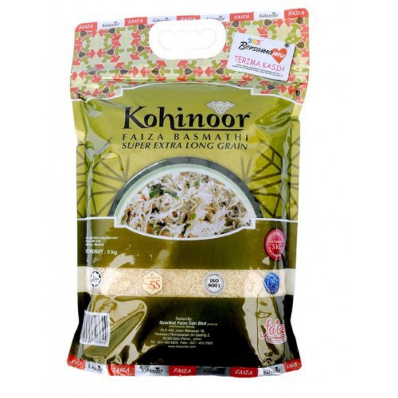 XXL FAIZA Kohinoor Basmathi Rice 2kg, Beras Extra Panjang Shopee