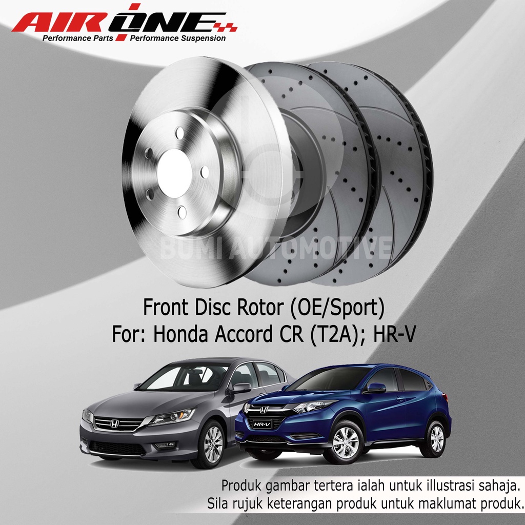 Honda Accord CR (T2A) HRV HR-V RU Front (Depan) Disc Rotor Racing Disc ...