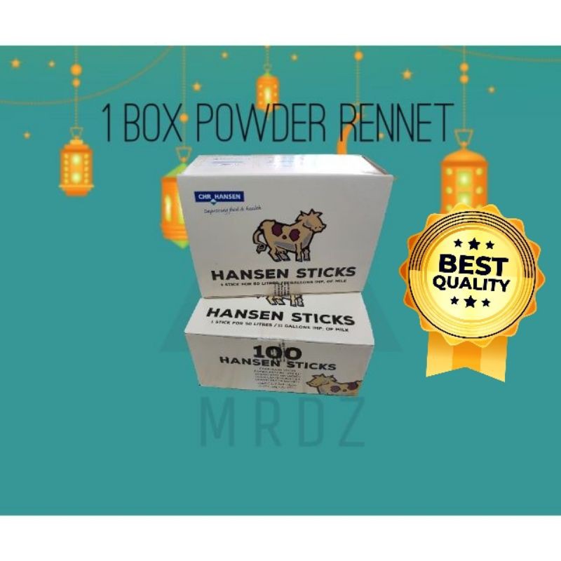 Rennet for cheese 1 Box (100's) CHR Hansen rennet stick powder rennet ...