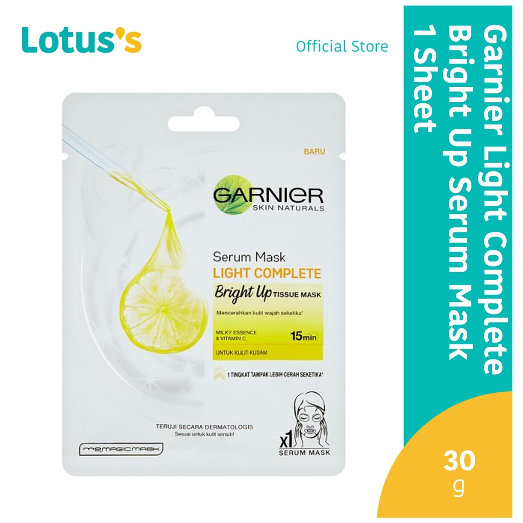 Garnier Skin Naturals Light Complete Bright Up Serum Mask 1 Sheet 30g ...