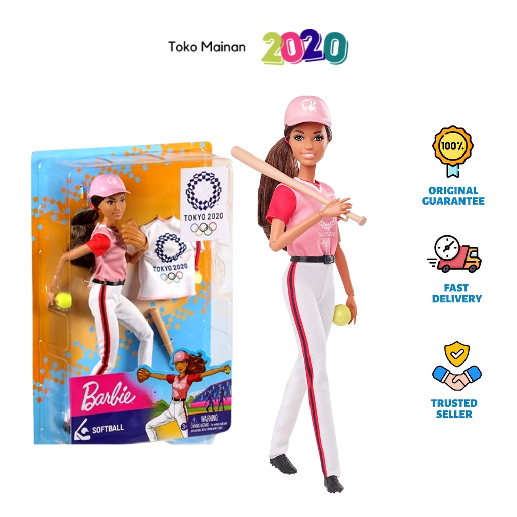 Barbie OLYMPIC GAMES TOKYO 2020 SOFTBALL DOLL GJL73 Shopee