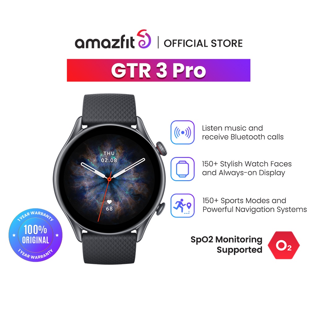 Amazfit GTR 3 Pro Smart Watch for Men,12-Day Battery Life, Alexa Built ...