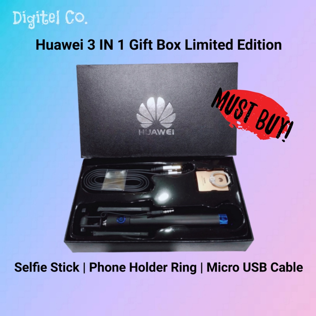 HUAWEI 3 IN 1 Gift Box Limited Edition *Monopod Selfie Stick*Phone