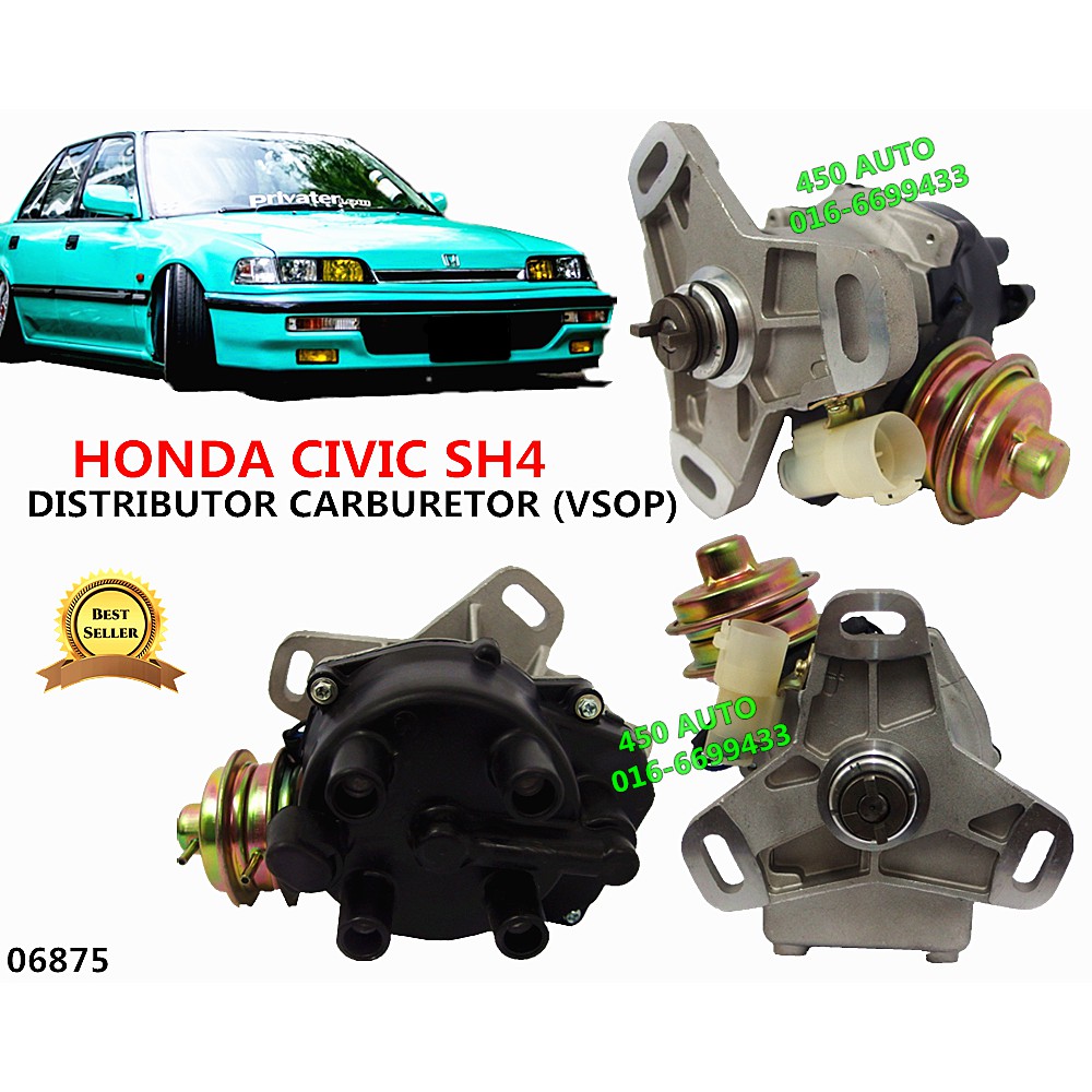 HONDA CIVIC SH4 EX EF DISTRIBUTOR CARBURETOR IGNITION COIL PLUG (SINGLE ...