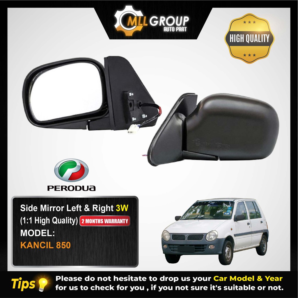 (MLL) PERODUA KANCIL 850 SIDE MIRROR LEFT & RIGHT AUTO (3 WIRE
