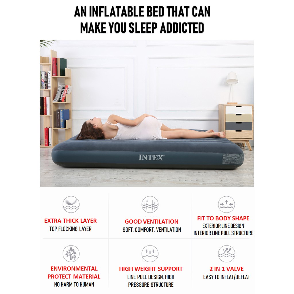 (76cm/99cm/137cm/152cm/183cm x 191x25cm) INTEX Inflatable bed 68758 ...