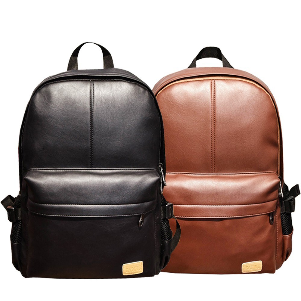 Travel Star Korean Style Unisex PU Leather Shoulder Backpack | Shopee