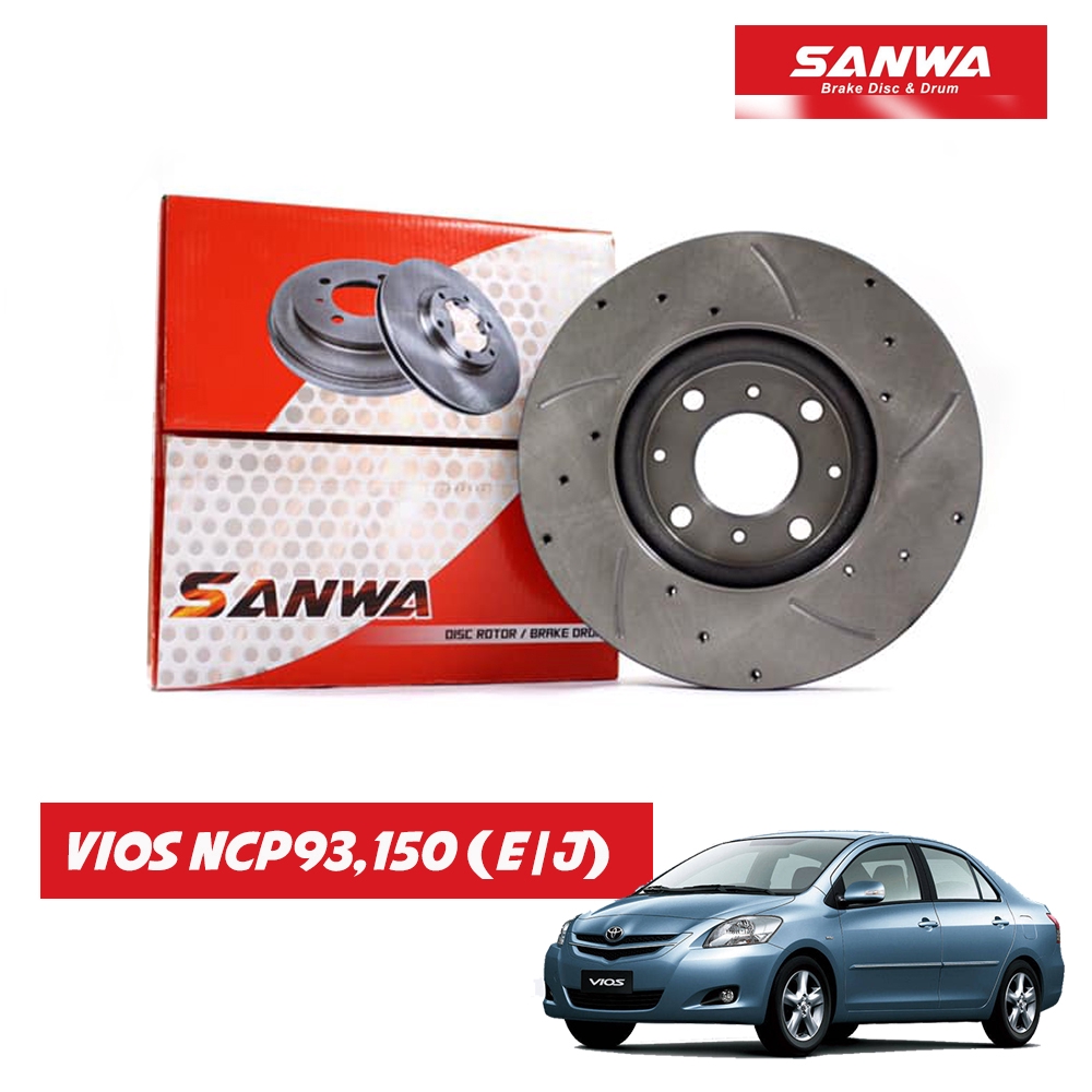 Toyota Vios NCP93/NCP150 E/J Spec-SANWA Sport Disc Rotor-Front | Shopee ...
