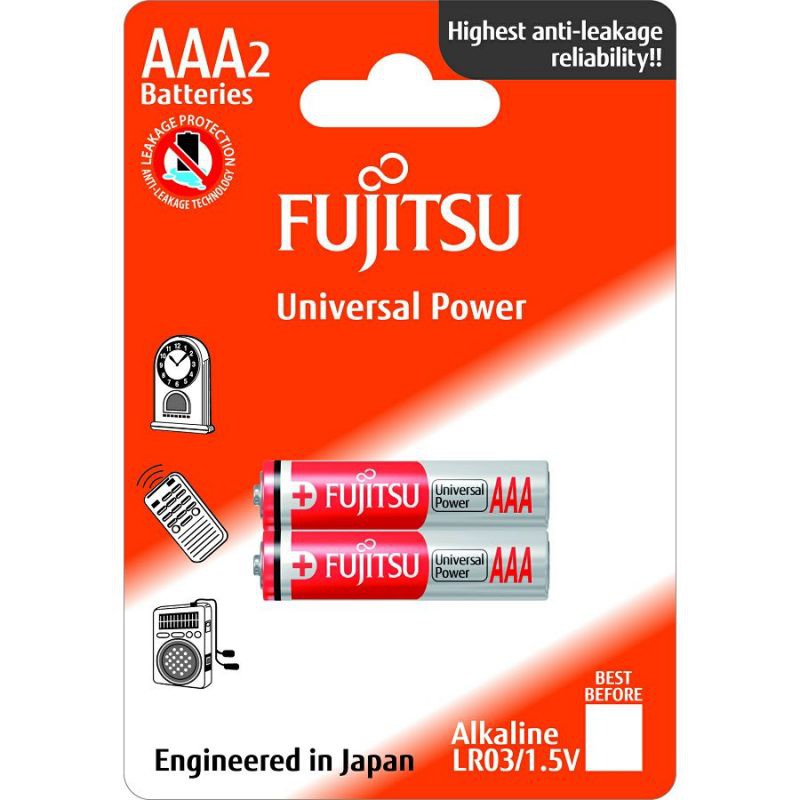 Fujitsu Alkaline Universal Power Aaa 2 Cells Battery Lr032bfu W Fi Shopee Malaysia 6677