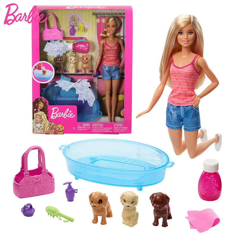 Barbie puppy best sale bath time