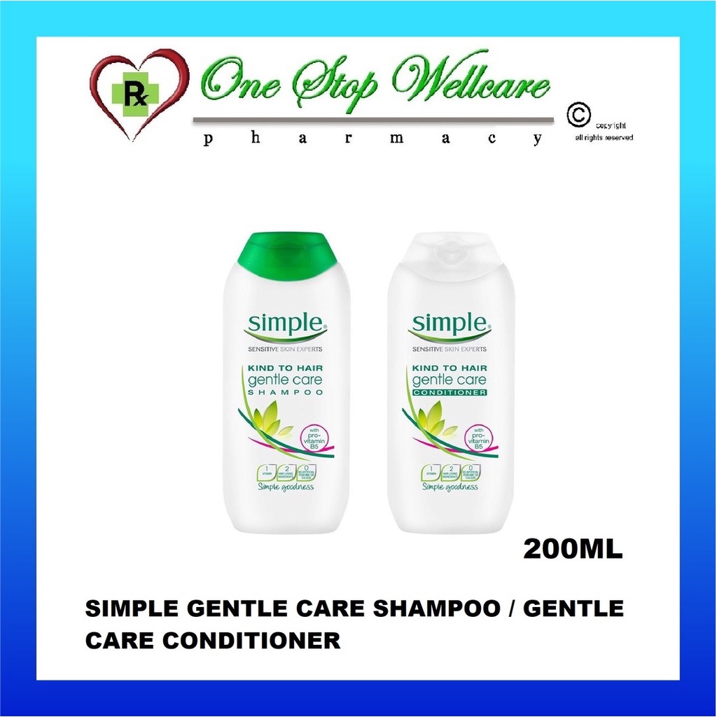 SIMPLE GENTLE CARE SHAMPOO 200ML / CONDITIONER 200ML Shopee Malaysia