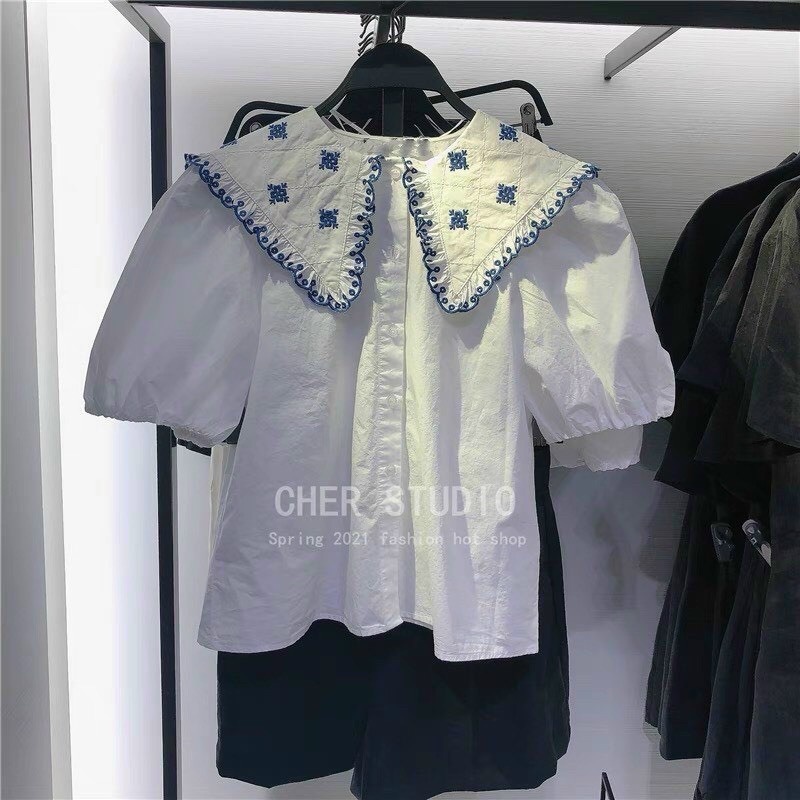 Hand Beaded Collar Shirt & Emroidered Tie