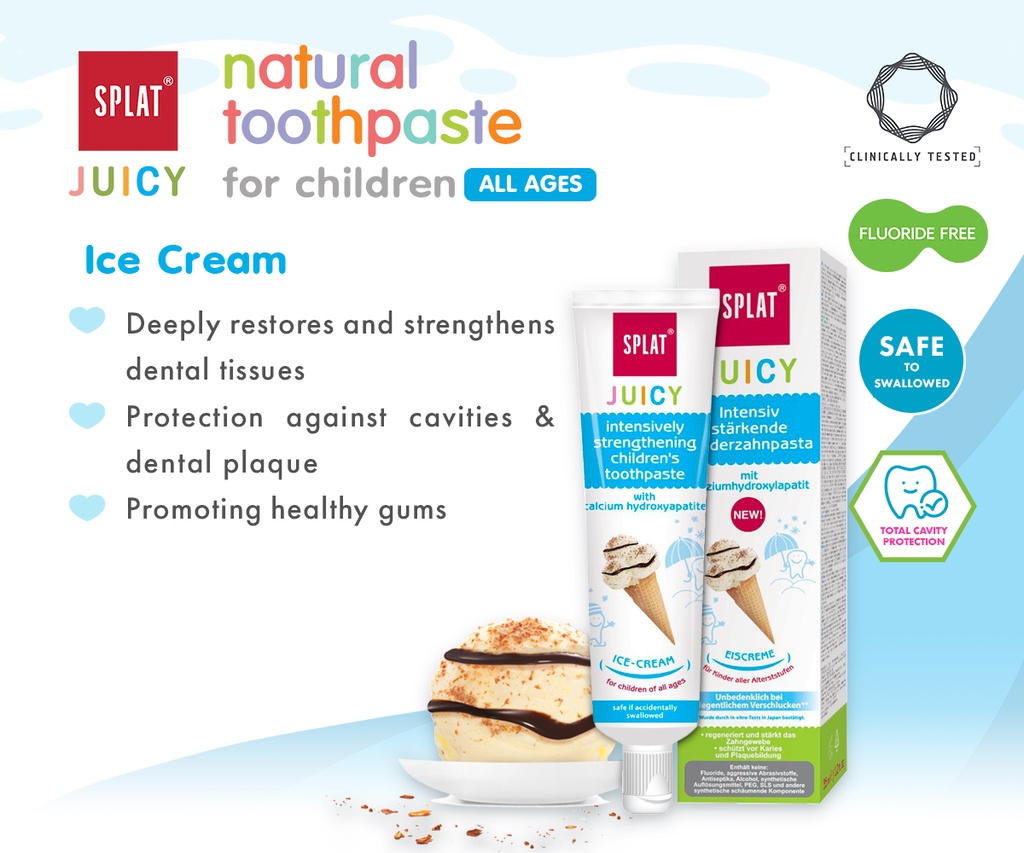 SPLAT JUICY Toothpaste Kiwi & Strawberry 35ml | Children Toothpaste ...