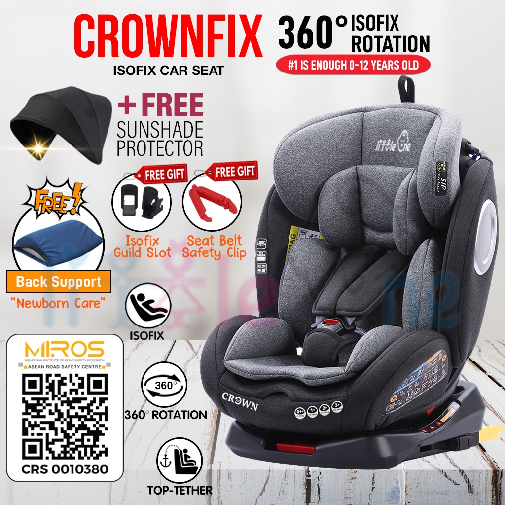 (READY STOCK) ISOFIX Car Seat 0 12 YEARS OLD MIROS CERTIFIED Little