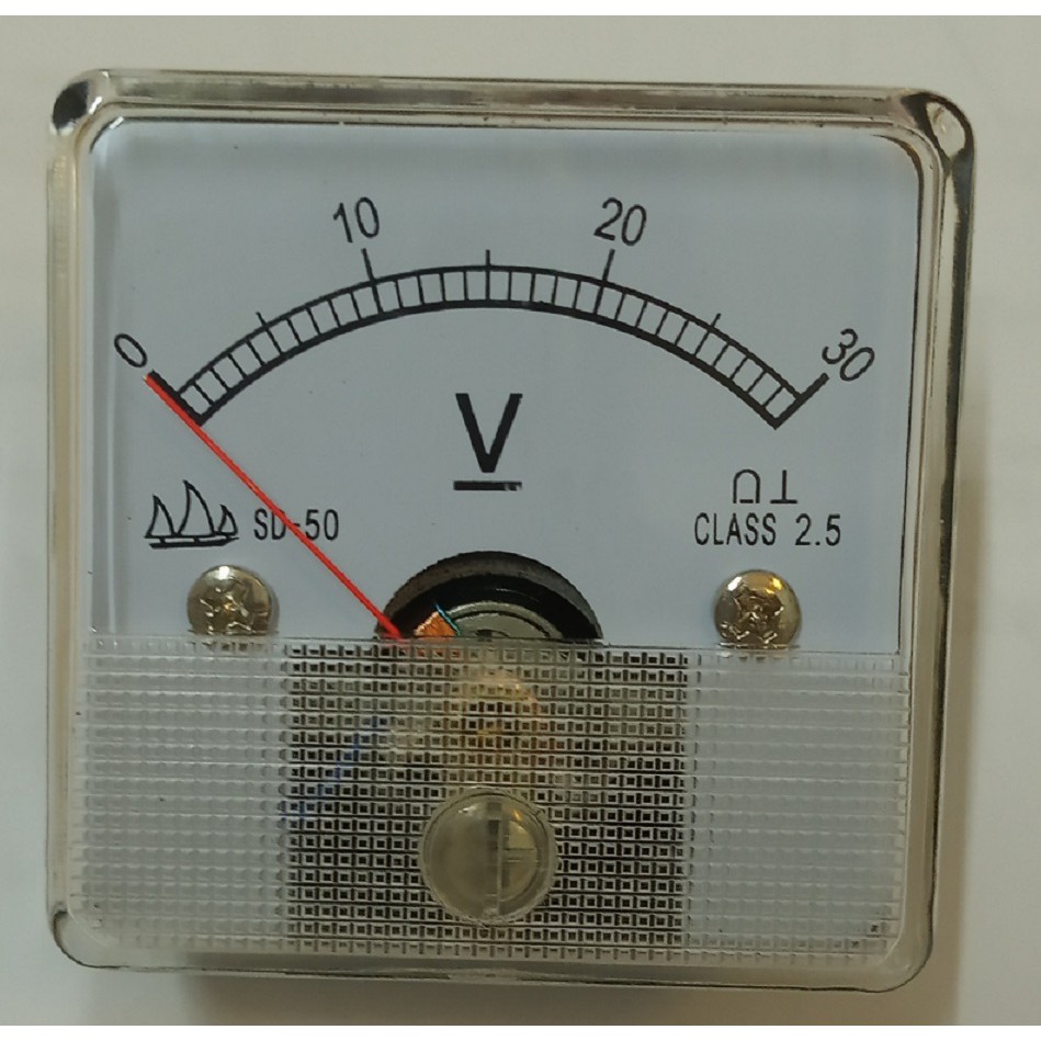 1Pcs DC 50V Analog Panel Volt Voltage Meter Voltmeter Gauge