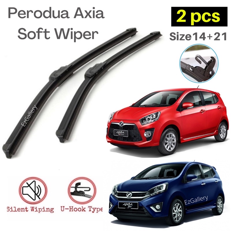 Wiper Axia Soft Silicon 2pcs High Quality Wiper Depan Perodua Axia Shopee Malaysia