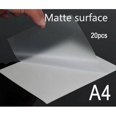 A4 Size Cold Laminate Film semi glossy /matte Surface (20pcs/pack ...