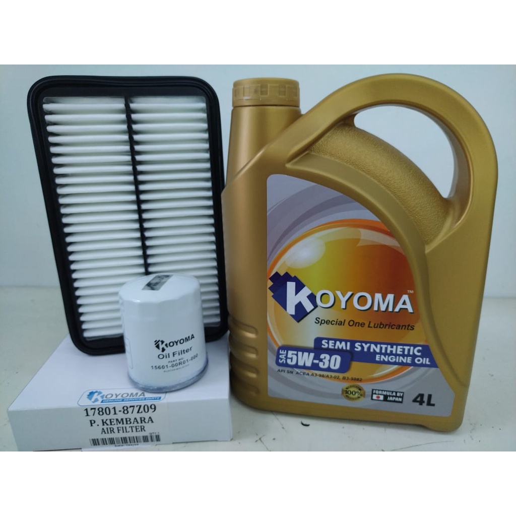 PERODUA KEMBARA (first model) OIL FILTER + AIR FILTER + KOYOMA 5W30 ...