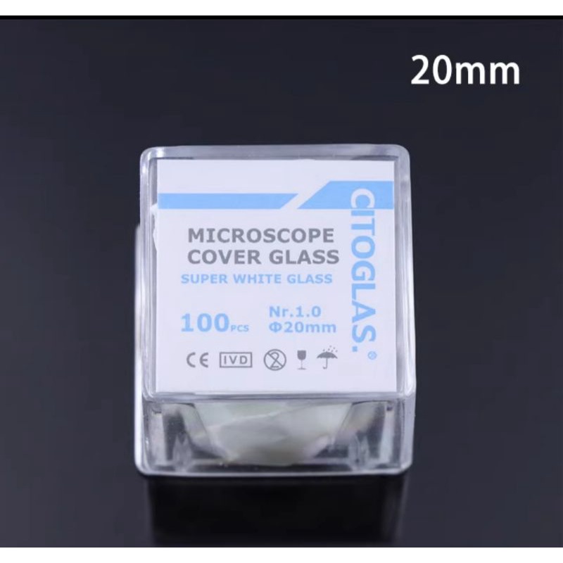 Round Microscope slide Coverslip Glass Cover Slip bulat Circular