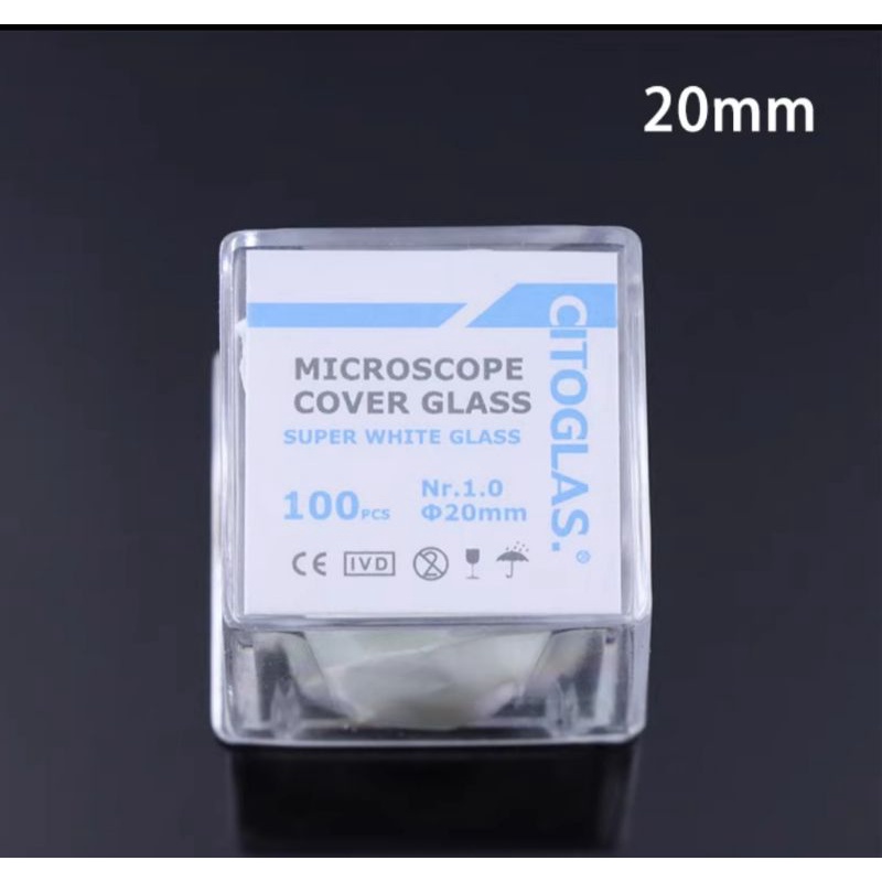 Round Microscope slide Coverslip Glass Cover Slip bulat Circular ...