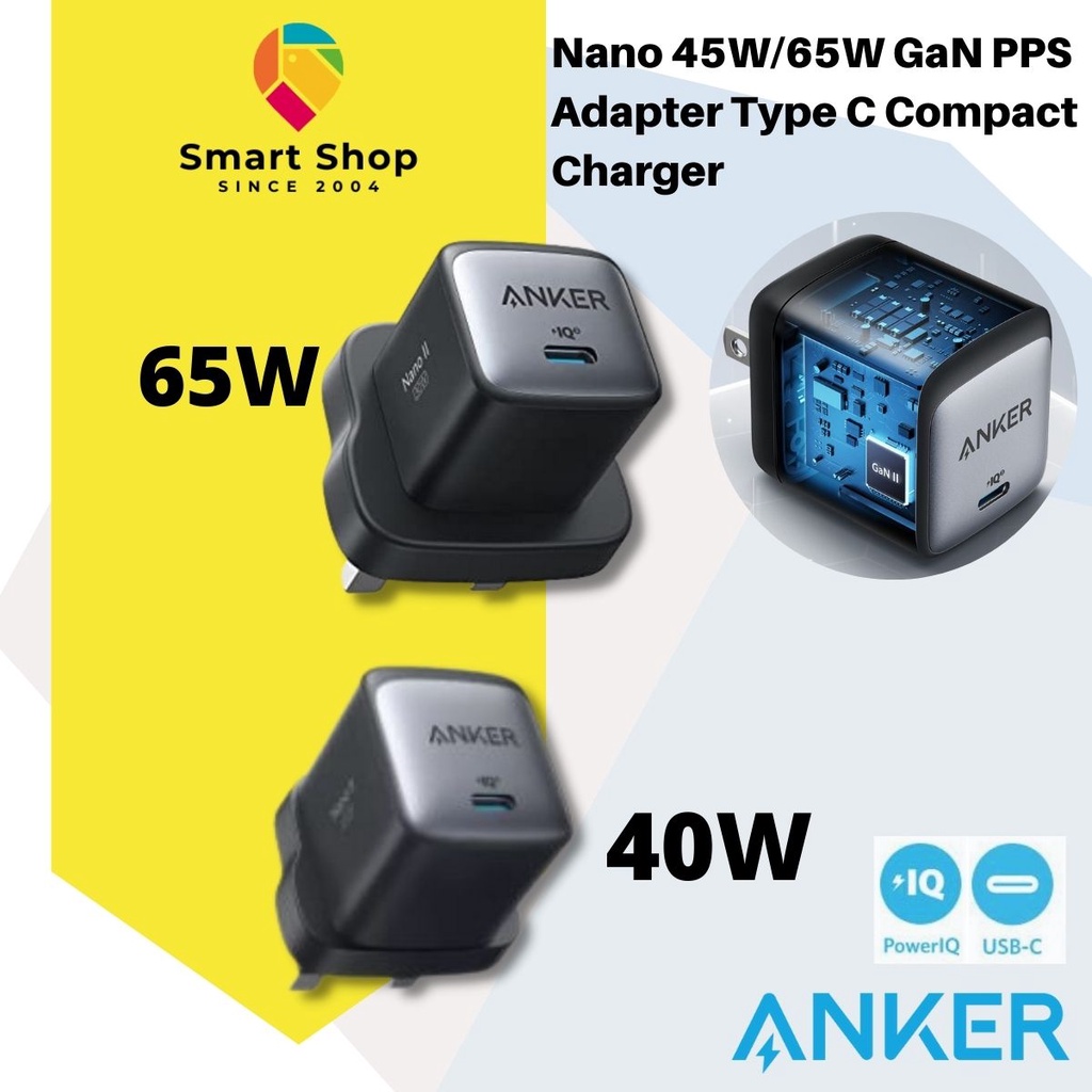 USB C Charger, Anker Nano II 65W GaN II PPS Fast Charger Adapter