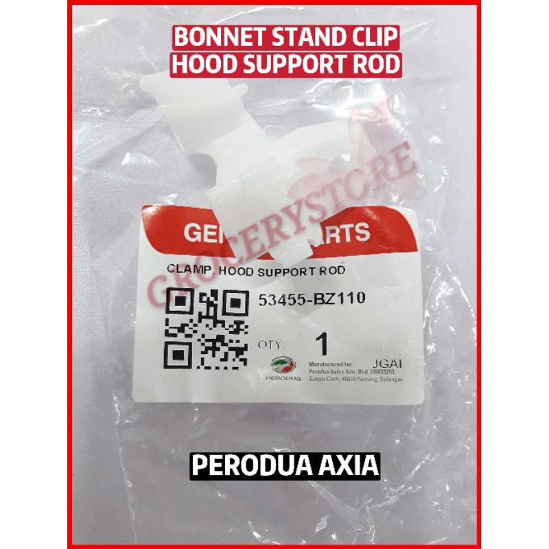 Hood Support Rod Original Perodua Axia Bz Bonnet Stand Clip Shopee Malaysia