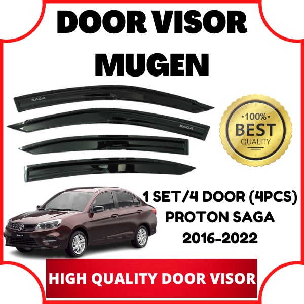 Proton Saga Vvt 2016-2022 Door Visor Air Press Window Mugen Style ...