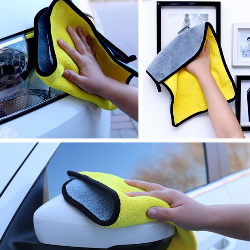 Multifunctional Microfiber Doublesided Yellowgrey Super Absorbent