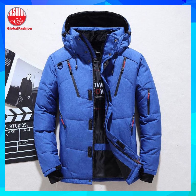 Plus Size Men hooded Winter Jacket Baju Sejuk Jaket Lelaki Keep Warm ...