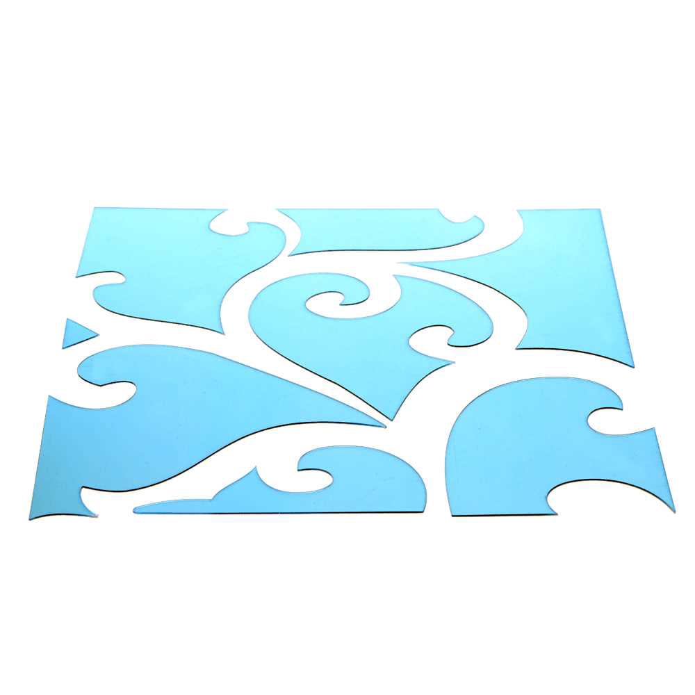 Removable DIY 3D Acrylic Mirror Wall Decal Set Sticker Art Decals Mural ...
