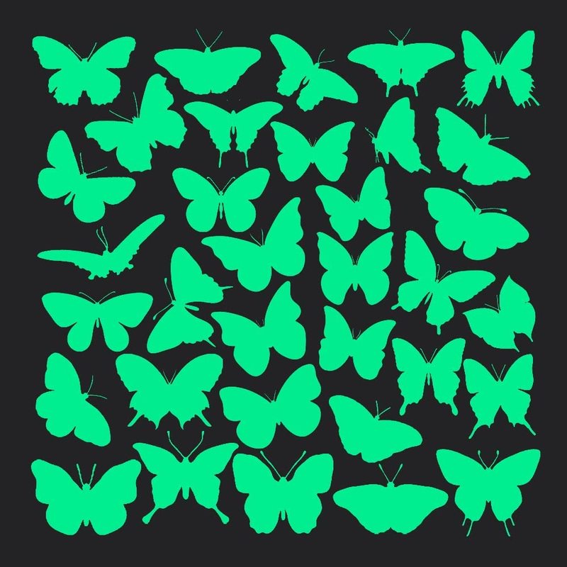 34 Breeds Butterfly Glow in The Dark Wall Stickers for Children's