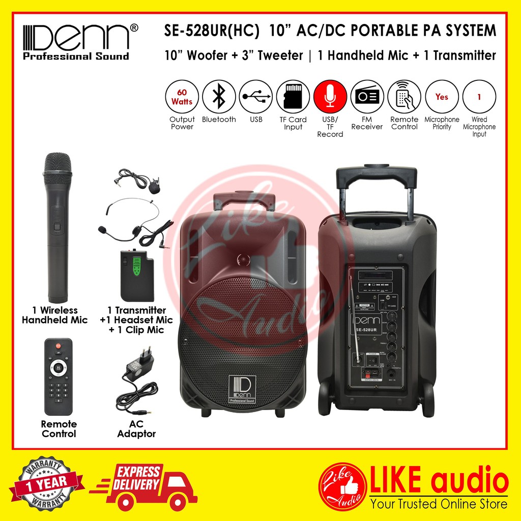 Se 636ur Denn Pa System With Wireless Mic FREE SHIPPING